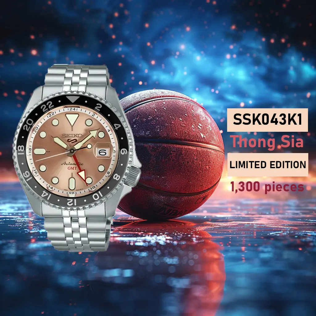 SEIKO 5 Sports GMT 'SLAM DUNK' Thong Sia Limited Edition Men's Watch- SSK043K1